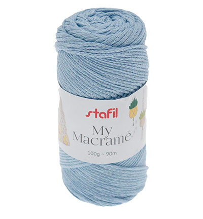 108073-20 - Stafil - Macrame Yarn, Blue Baby