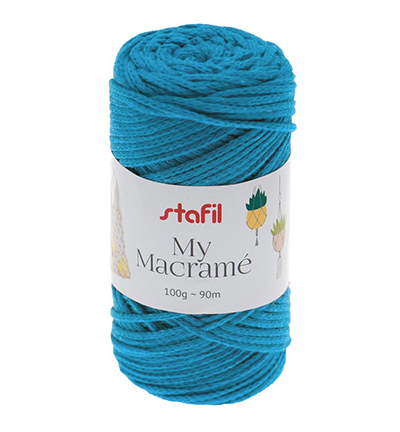 108073-21 - Stafil - Macrame Yarn, Turquoise Blue