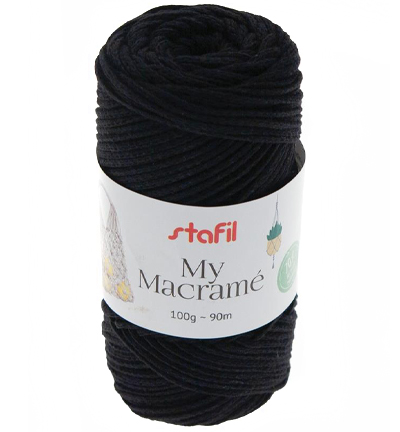 108073-24 - Stafil - Macrame Yarn, Black