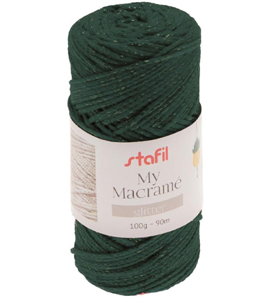 108074-14 - Stafil - Macrame Glitter, Dark Green