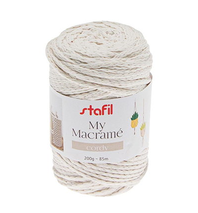 108075-02 - Stafil - Macrame Cordy, Cream