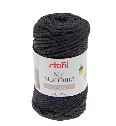 108075-12 - Stafil - Macrame Cordy, Anthracite