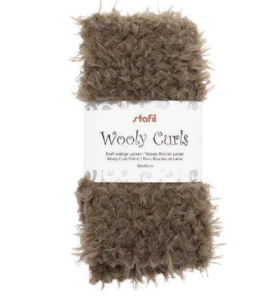240014-02 - Stafil - Wooly curls fabric, Brown