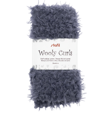 240014-03 - Stafil - Wooly curls fabric, Grey