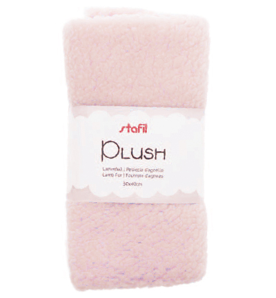 240016-02 - Stafil - Plush, lamsvel roze, 100% polyester