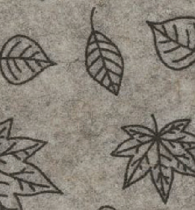 250133-34 - Stafil - Felt leafs, Beige melange/Brown