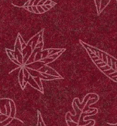 250133-41 - Stafil - Felt leafs, Red melange/Cream