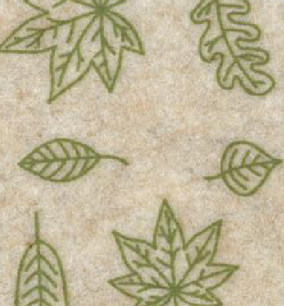 250133-50 - Stafil - Felt leafs, Offwhite/Olive Green