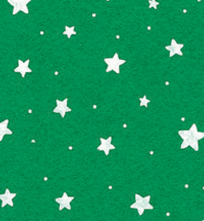 250135-11 - Stafil - Felt stars, Green/White