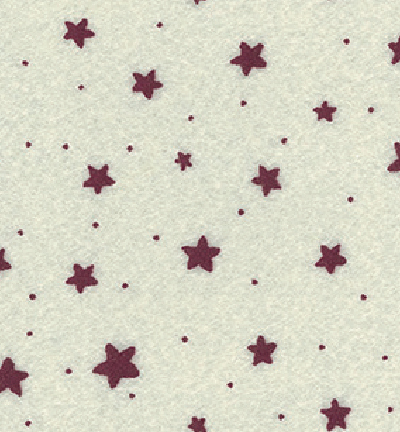 250135-25 - Stafil - Felt stars, Offwhite/Red