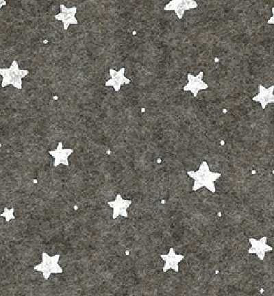 250135-40 - Stafil - Felt stars, Brown melange/White