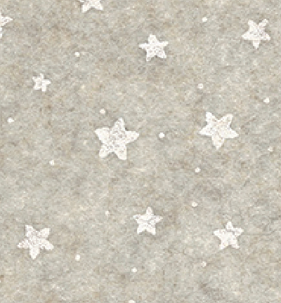 250135-50 - Stafil - Felt stars, Offwhite melange/White