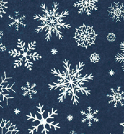 250150-20 - Stafil - Felt snowflakes, Night Blue/White