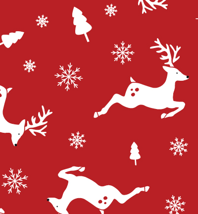 250153-8 - Stafil - Felt deers, Red/White