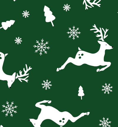 250153-12 - Stafil - Felt deers, Dark Green/White