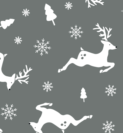 250153-27 - Stafil - Felt deers, Grey melange/White