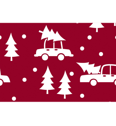 250154-8 - Stafil - Felt Cars & Trees, Red/White