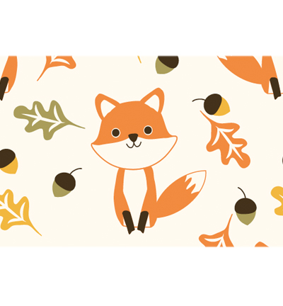 250155-25 - Stafil - Felt Foxes, Offwhite/Multicolor
