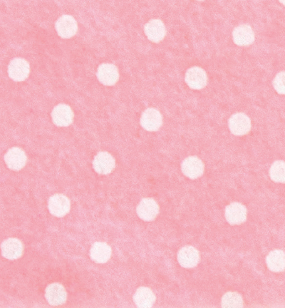 250171-13 - Stafil - Felt dots, Pink Pastel/White