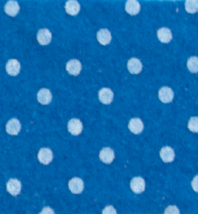 250171-17 - Stafil - Felt dots, Mid Blue/White