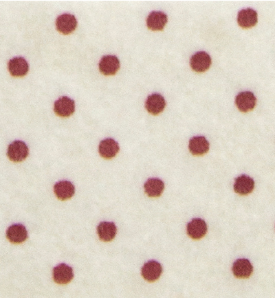 250171-25 - Stafil - Felt dots, Offwhite/Red