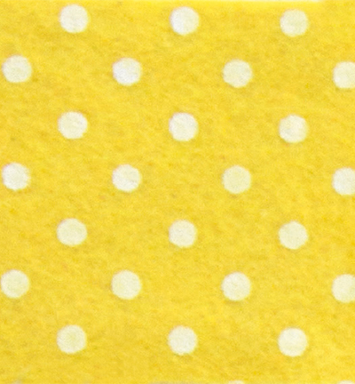 250171-30 - Stafil - Felt dots, Light Yellow/White