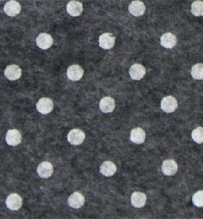250171-32 - Stafil - Felt dots, Dark Grey melange/White