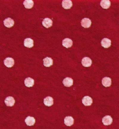 250171-35 - Stafil - Felt dots, Dark Red/White