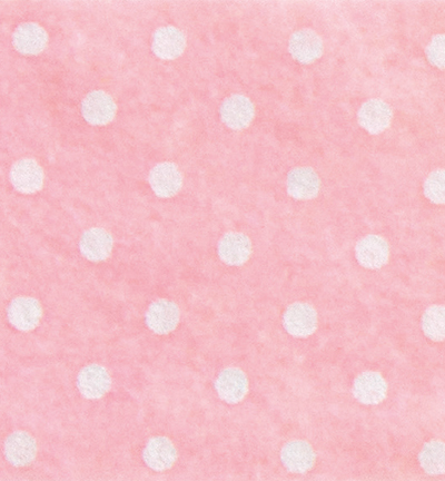 250171-36 - Stafil - Felt dots, Baby Pink/White