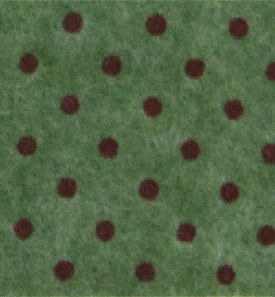 250171-38 - Stafil - Felt dots, Olive Green melange/Red
