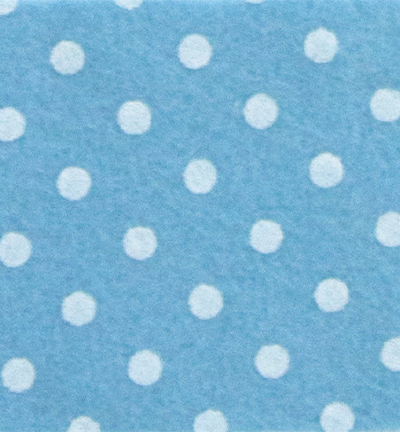 250171-47 - Stafil - Felt dots, Azure/Cream