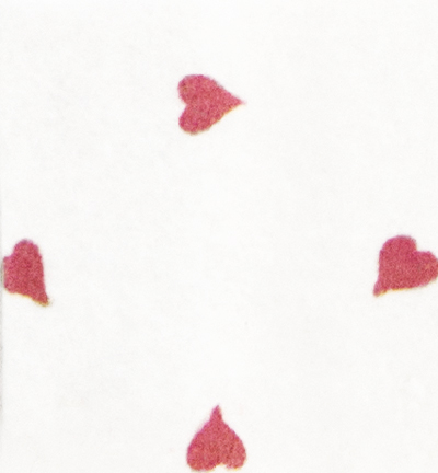 250172-1 - Stafil - Felt hearts, White/Red