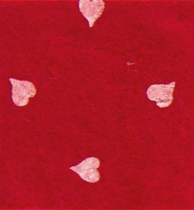 250172-8 - Stafil - Felt hearts, Red/White