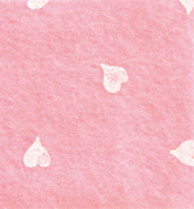 250172-13 - Stafil - Felt hearts, Pink Pastel/White