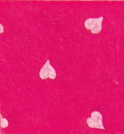 250172-14 - Stafil - Felt hearts, Fuchsia/White