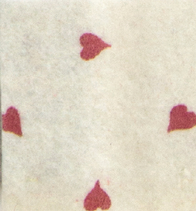 250172-25 - Stafil - Felt hearts, Offwhite/Red