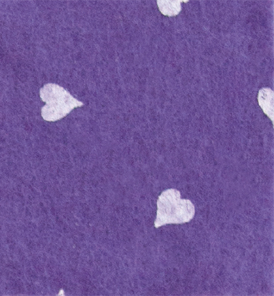 250172-26 - Stafil - Felt hearts, Lilac/White