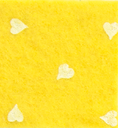 250172-30 - Stafil - Felt hearts, L. Yellow/White