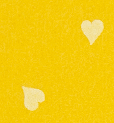250172-42 - Stafil - Felt hearts, Maize Yellow/White