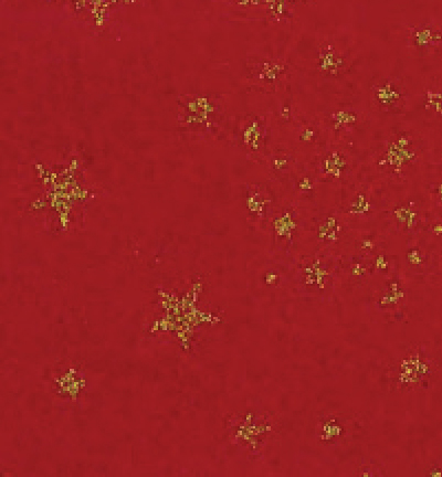 250177-8 - Stafil - Felt glitter stars, Red