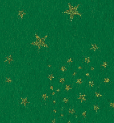 250177-11 - Stafil - Felt glitter stars, Green