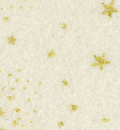 250177-25 - Stafil - Felt glitter stars, Offwhite