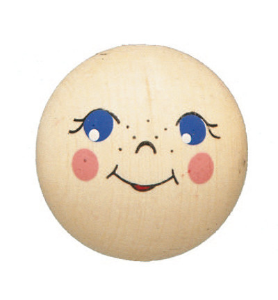 447-831 - Stafil - Doll head, 2 pieces in wood
