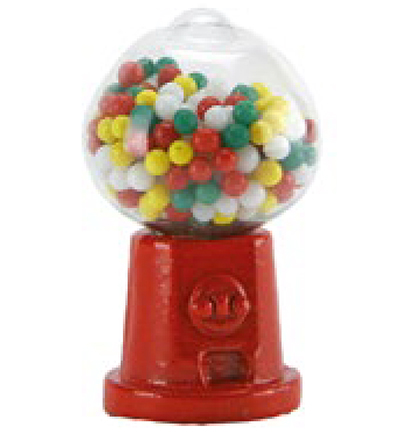 3392-741 - Stafil - Miniatures, Chewgum machine red
