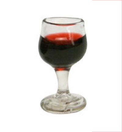 3392-821 - Stafil - Miniatures, Glass of red wine