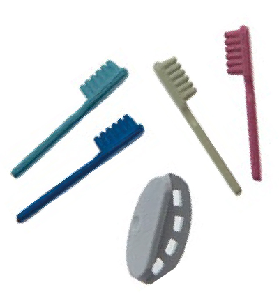 3396-231 - Stafil - Miniatures, Tooth brush set x5