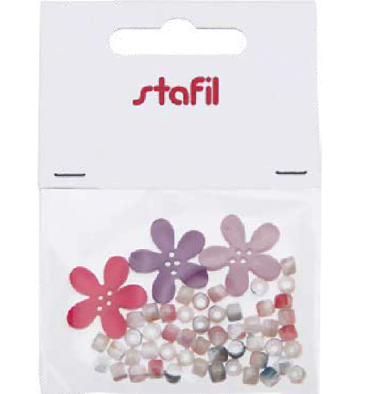 695080-911 - Stafil - Flowers & pearls pink