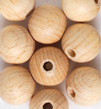 866-121 - Stafil - Wooden Beads Naturel, 12mm