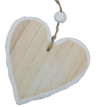 3057-01 - Stafil - Heart to hang, naturel/white