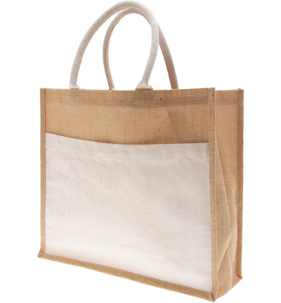 7402-03 - Stafil - Jute Shopper Bag + Cotton pocket
